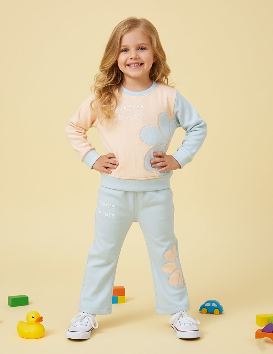 Girl's Sweatshirt & Jogger Set