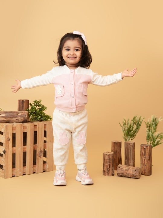 Baby's Day Girls  Pure Cotton Shirt With Joggers