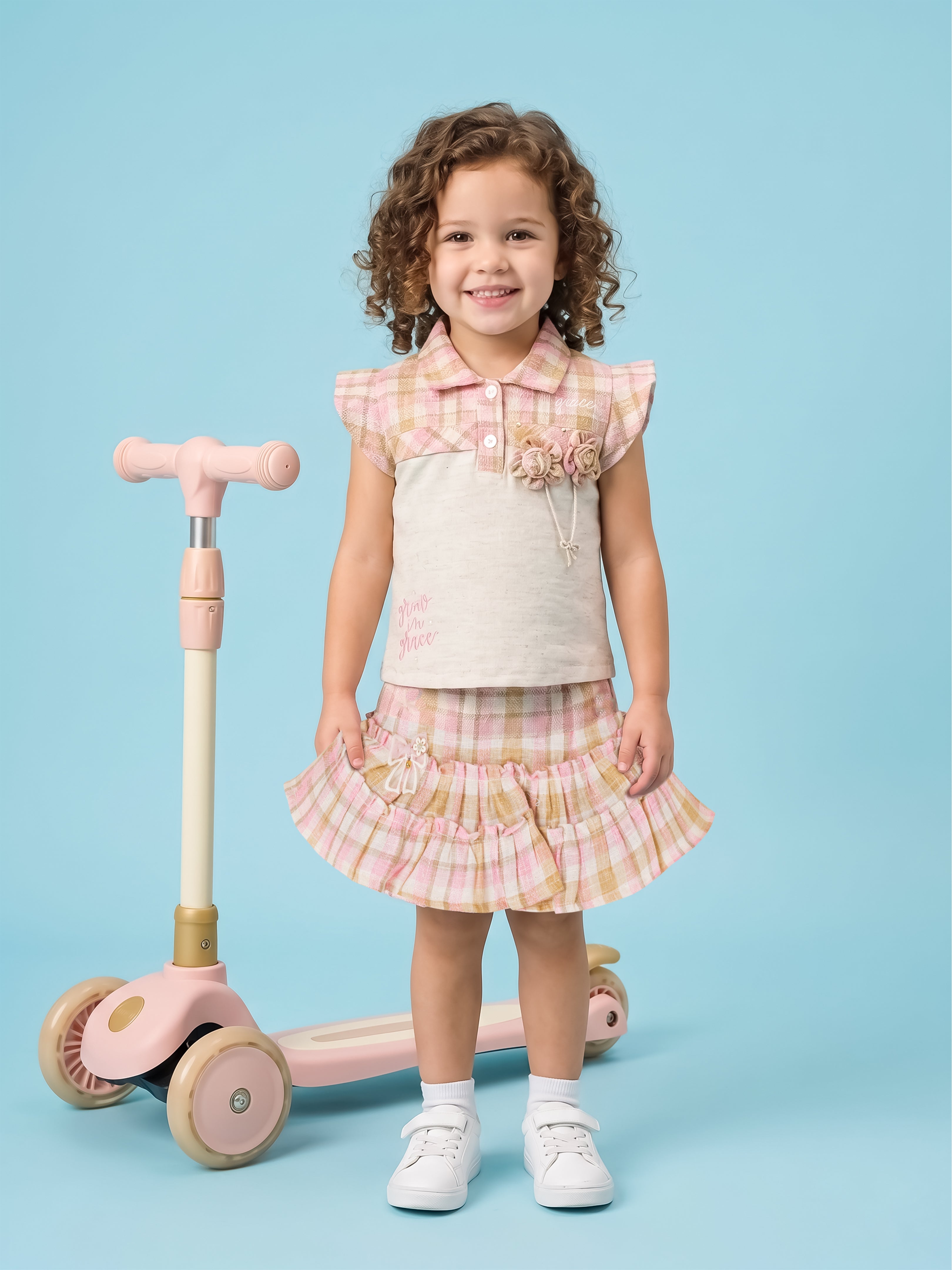 Girls Top & Skirt Co-Ord Set