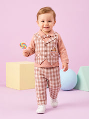 Baby Boys 3-Piece Checked Party Suit