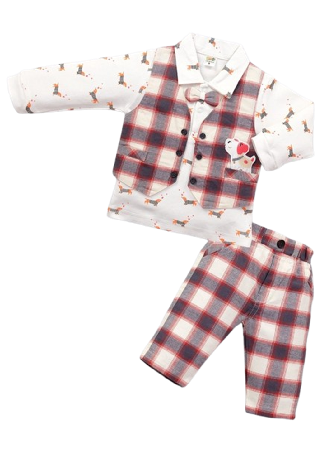 Baby Boys Casual Shirt with Jacket and Shorts