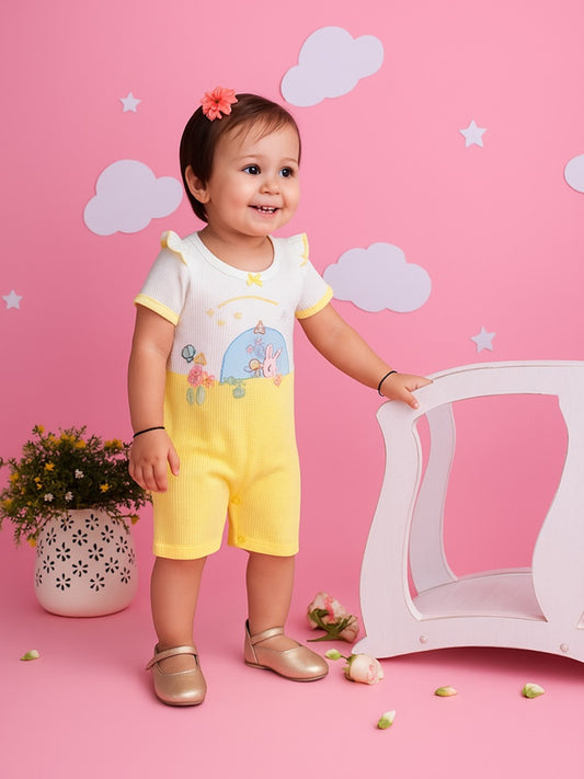 Baby's Day Infant Girls Embroidery Cotton Rompers