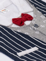 Full Sleeves Romper Jacket Set For Baby Boys
