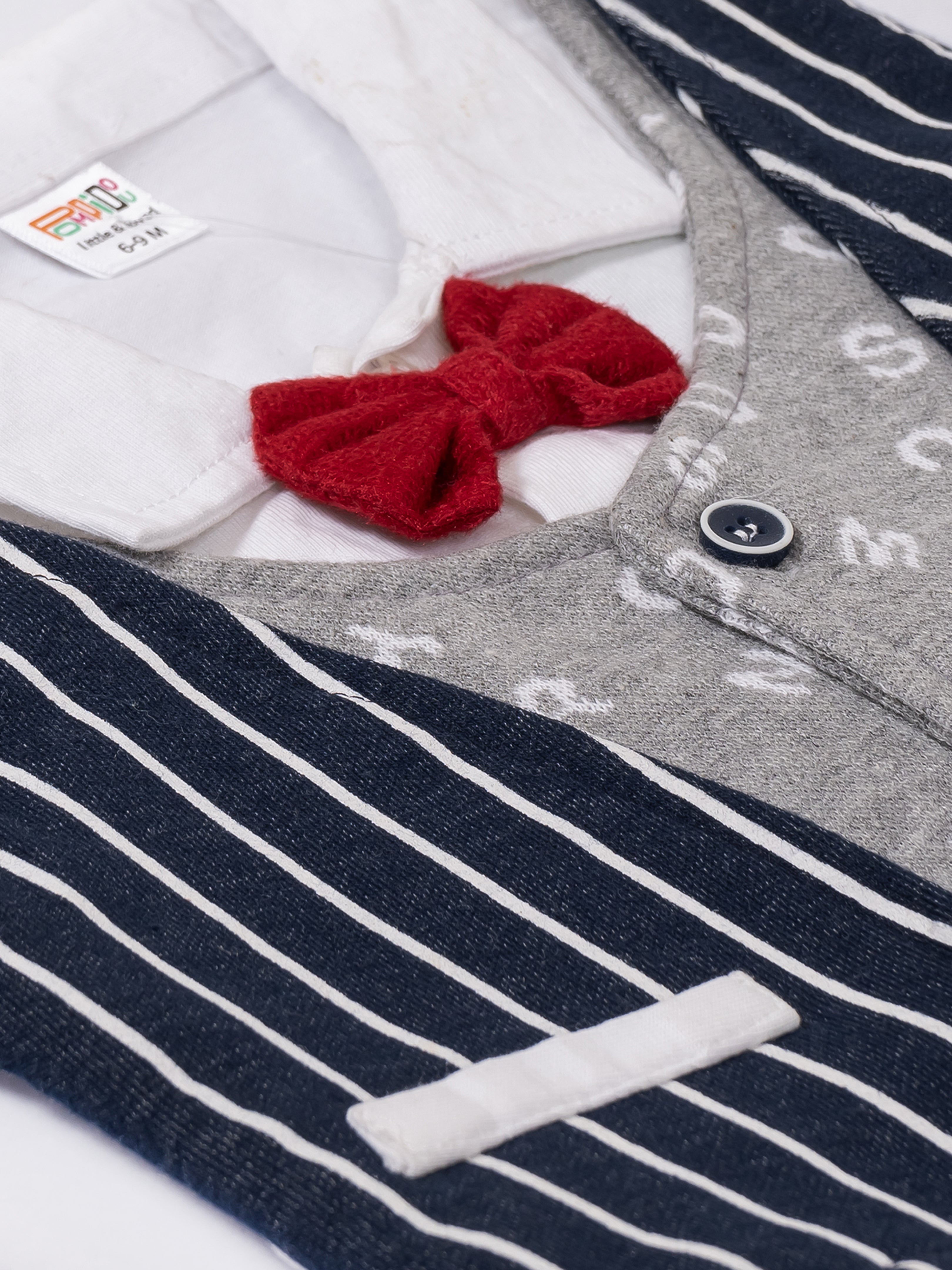 Full Sleeves Romper Jacket Set For Baby Boys