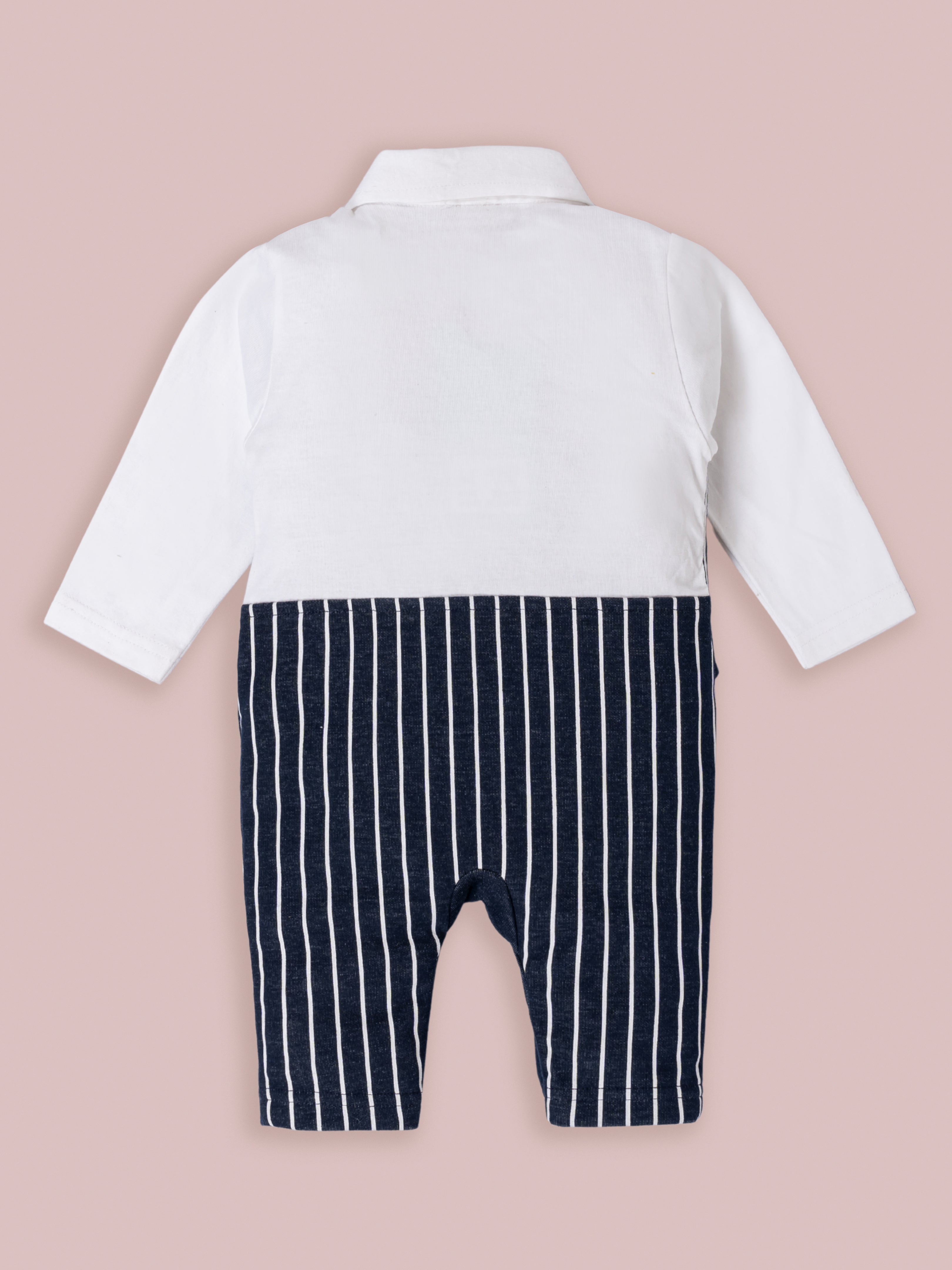 Full Sleeves Romper Jacket Set For Baby Boys