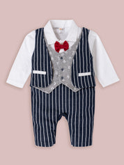 Full Sleeves Romper Jacket Set For Baby Boys