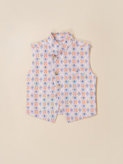 Ethnic Kurta Set with Printed Jacket