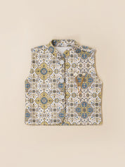 Royal Boys Ethnic Wear with Floral Jacket