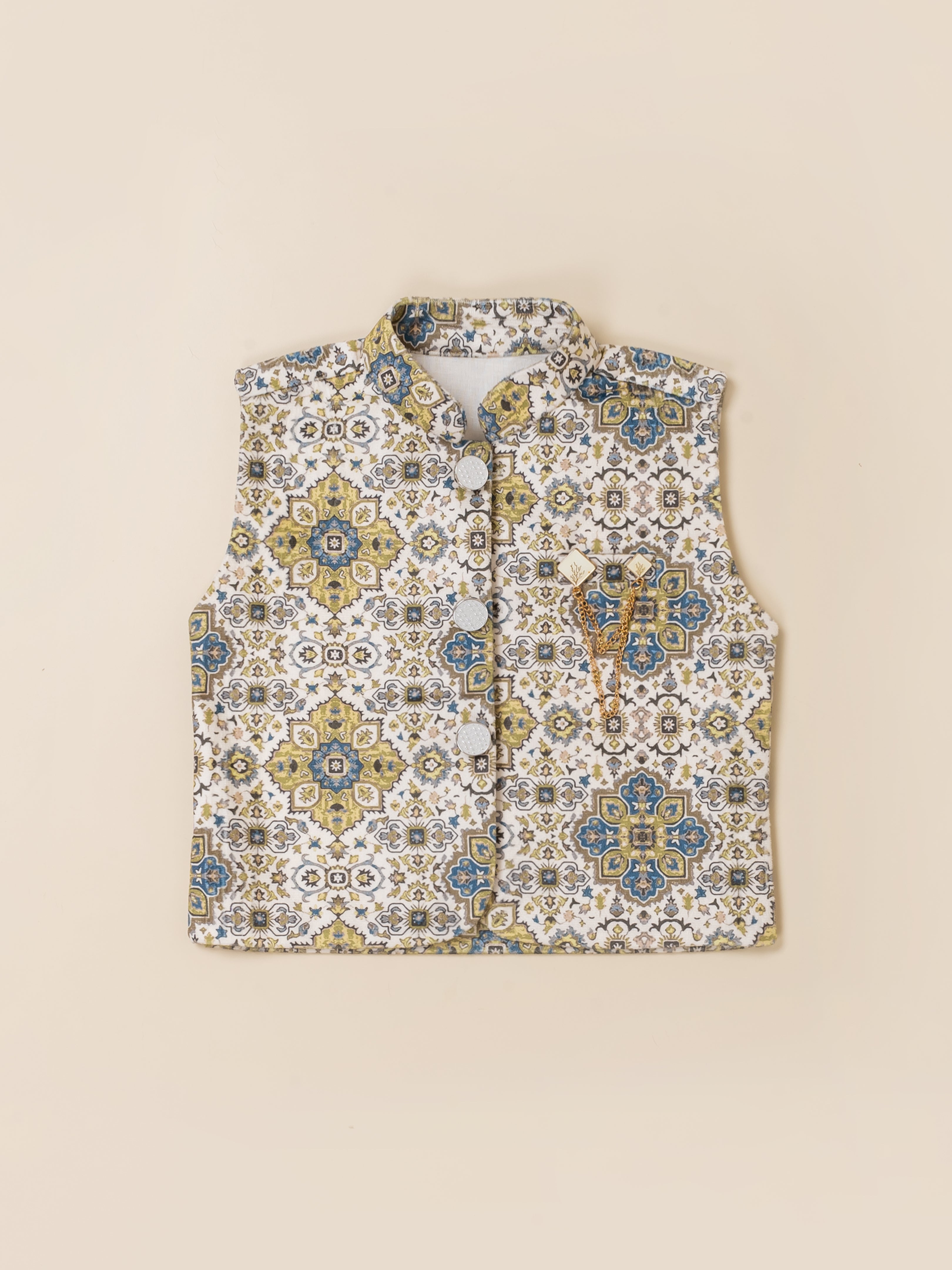 Royal Boys Ethnic Wear with Floral Jacket