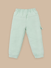 Boys Winter Outfit Set – Warm Sweatshirt & Pant | Black & Pink & Mint