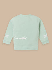 Boys Winter Outfit Set – Warm Sweatshirt & Pant | Black & Pink & Mint