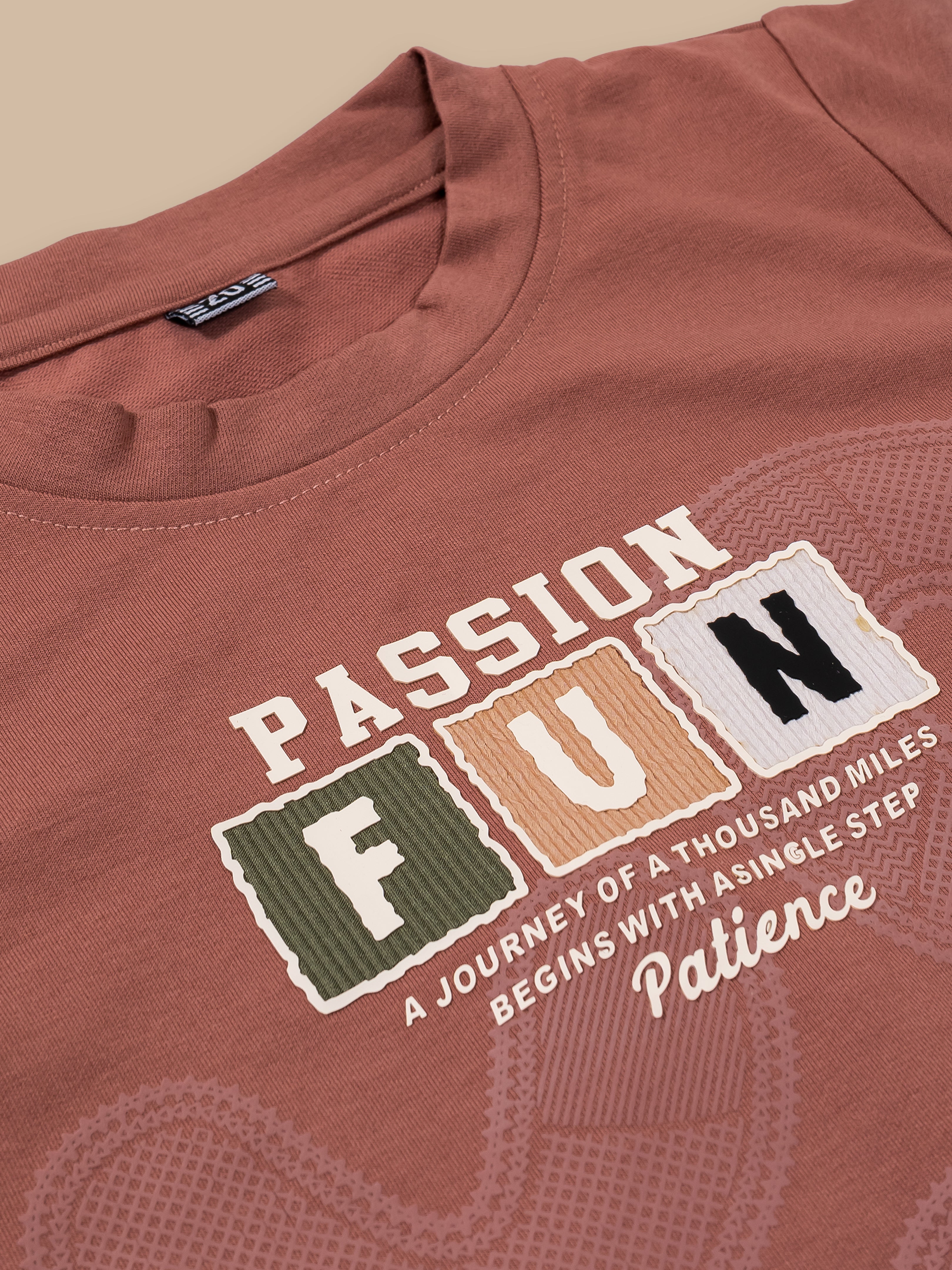 Kids Graphic Sweatshirt & Cargo Pants Set | Sand & Rust
