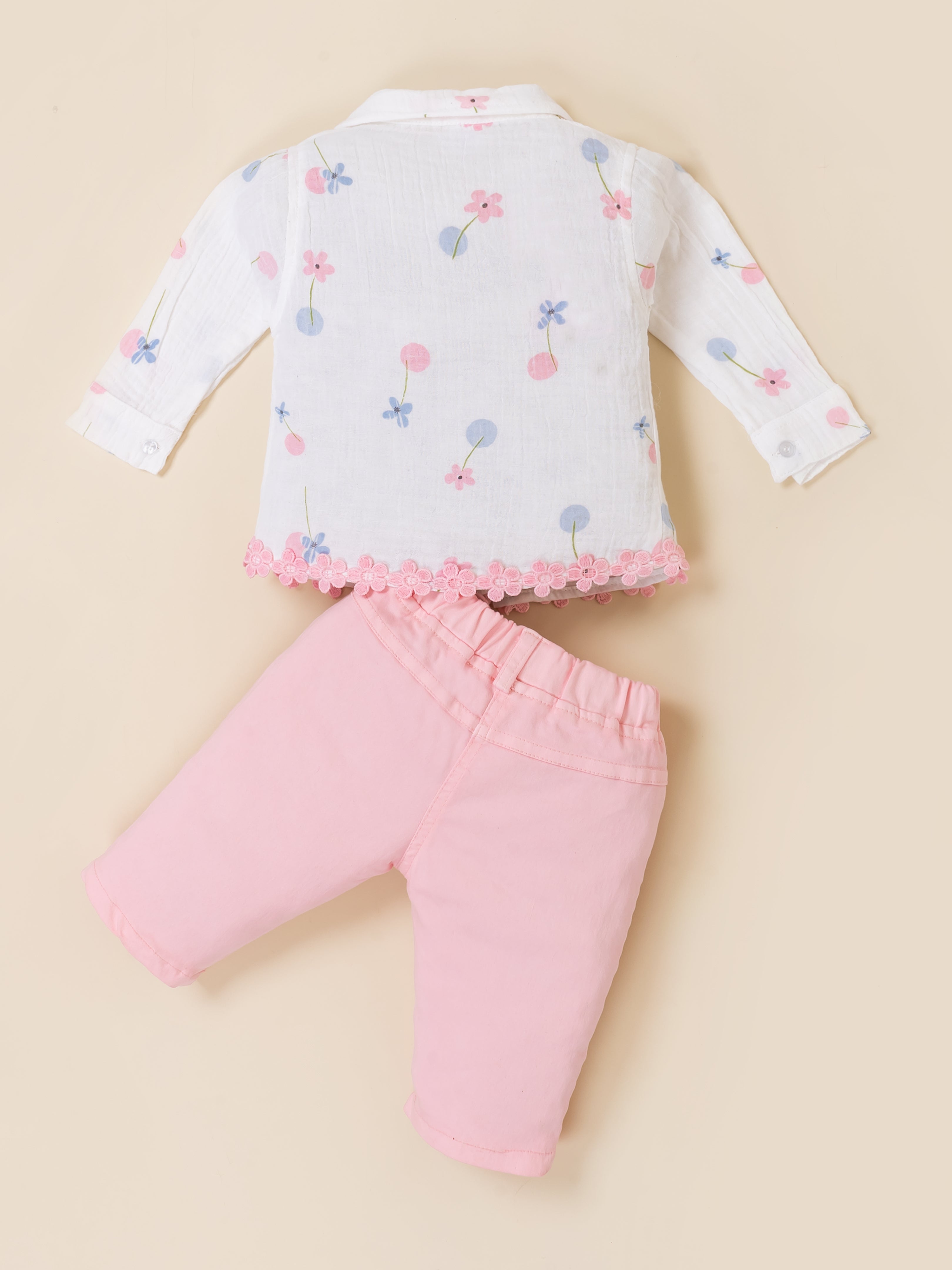 Baby Girl Floral Print Top and Pant Set