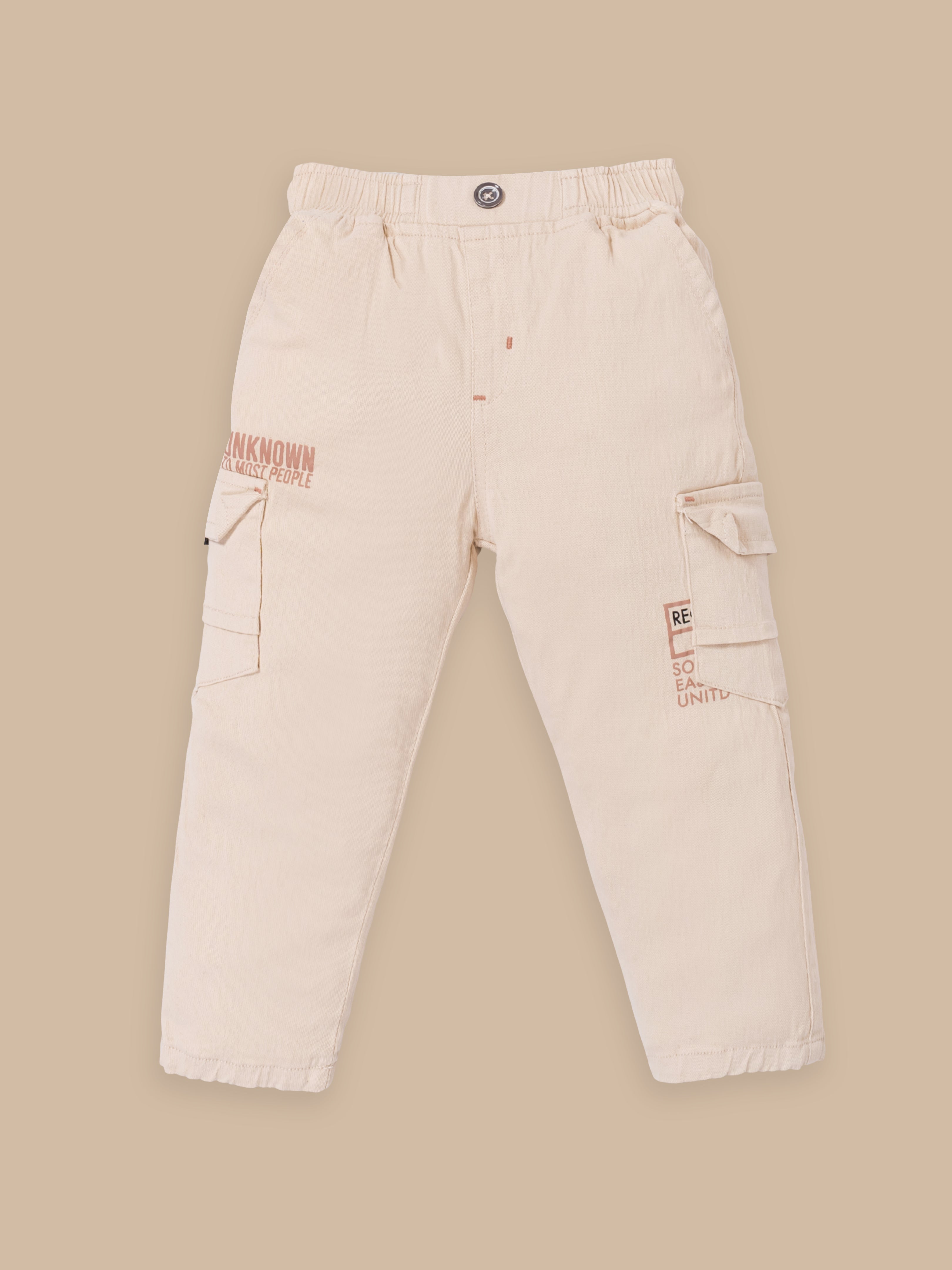 Kids Graphic Sweatshirt & Cargo Pants Set | Sand & Rust