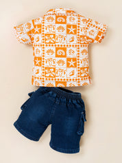 Toddler Boys 3-Pc Tropical Printed Outfit
