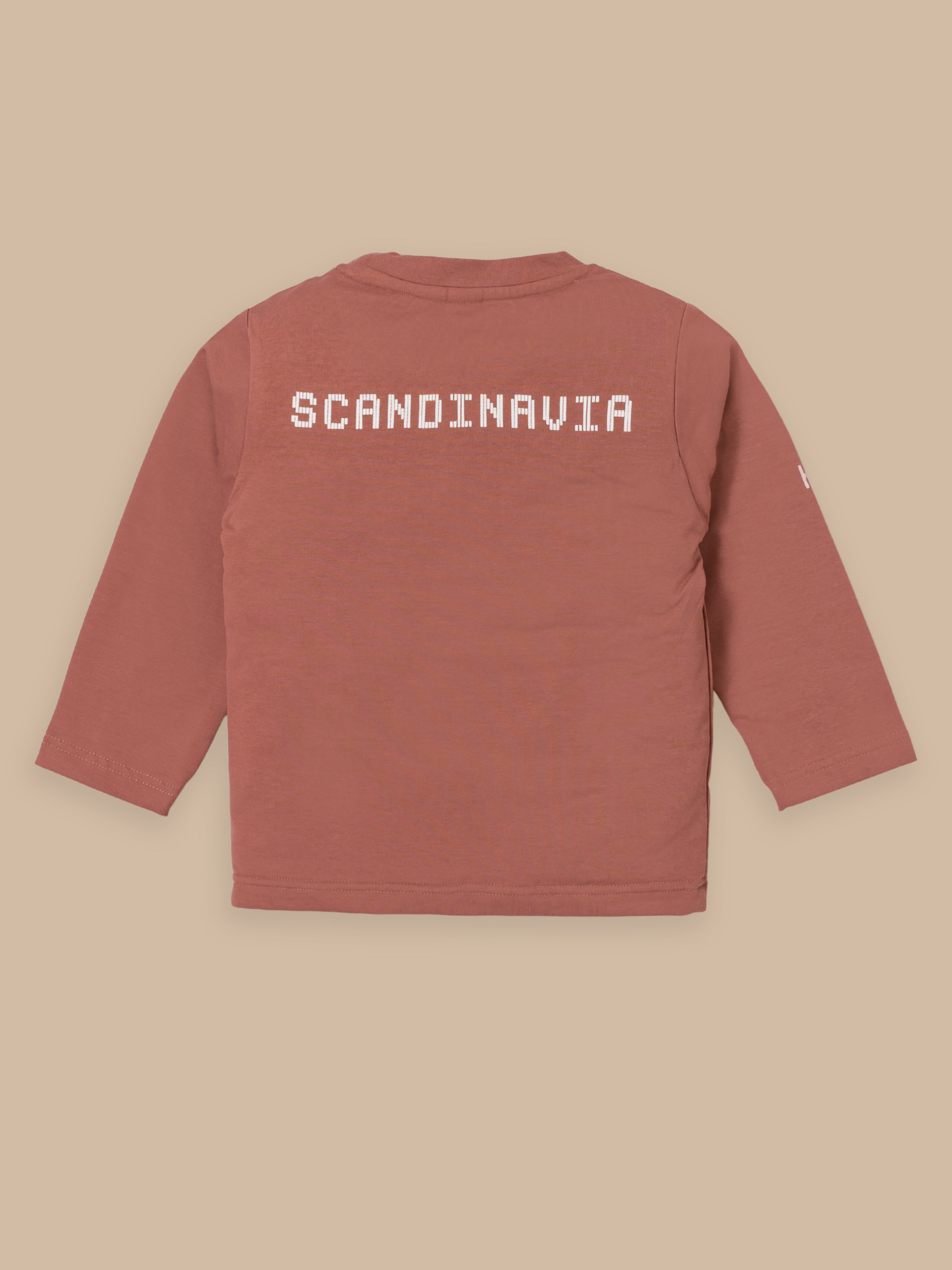 Kids Graphic Sweatshirt & Cargo Pants Set | Sand & Rust