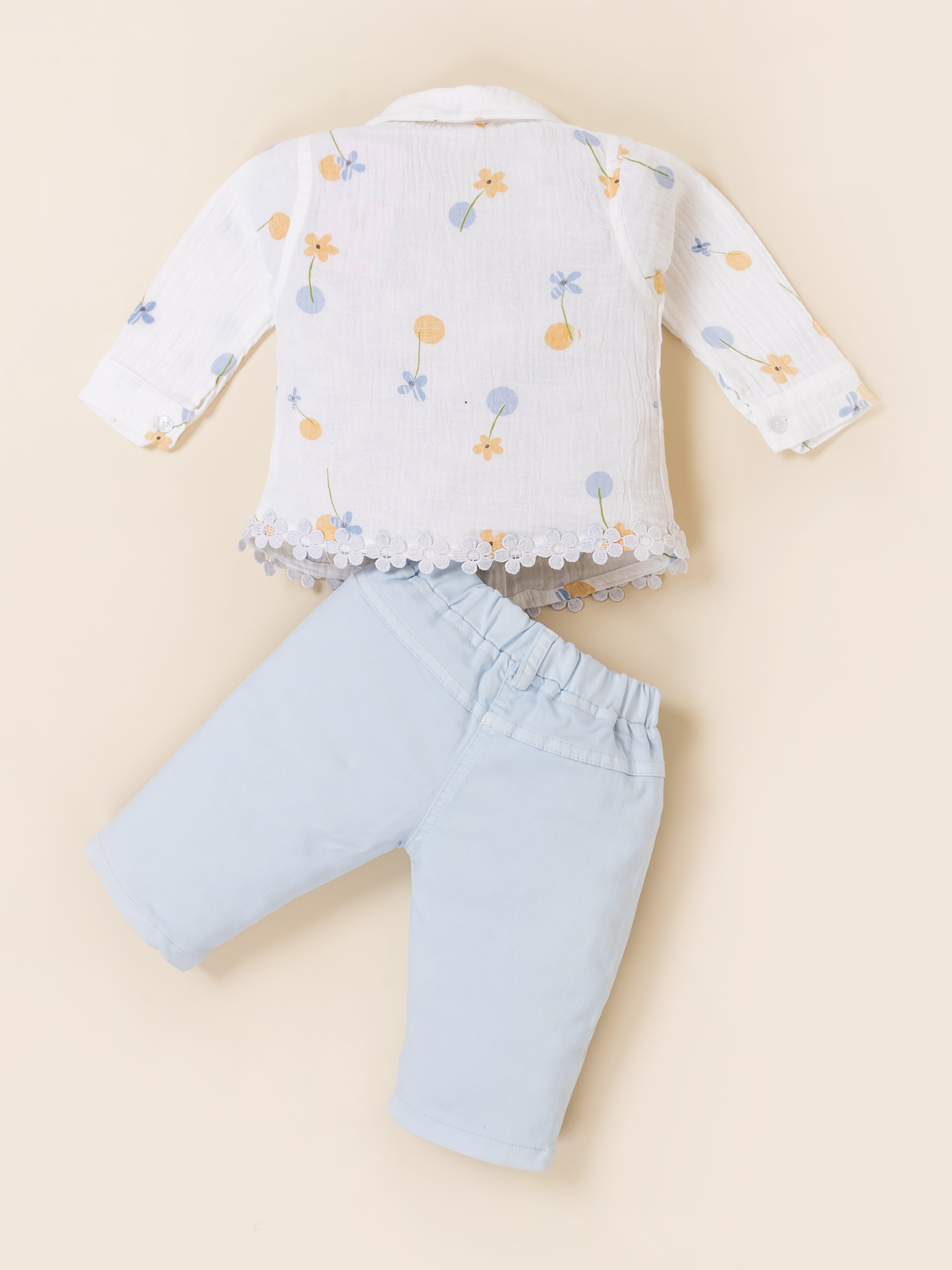 Baby Girl Floral Print Top and Pant Set