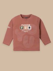Kids Graphic Sweatshirt & Cargo Pants Set | Sand & Rust