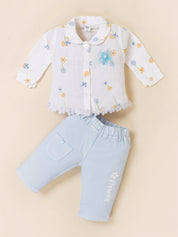 Baby Girl Floral Print Top and Pant Set