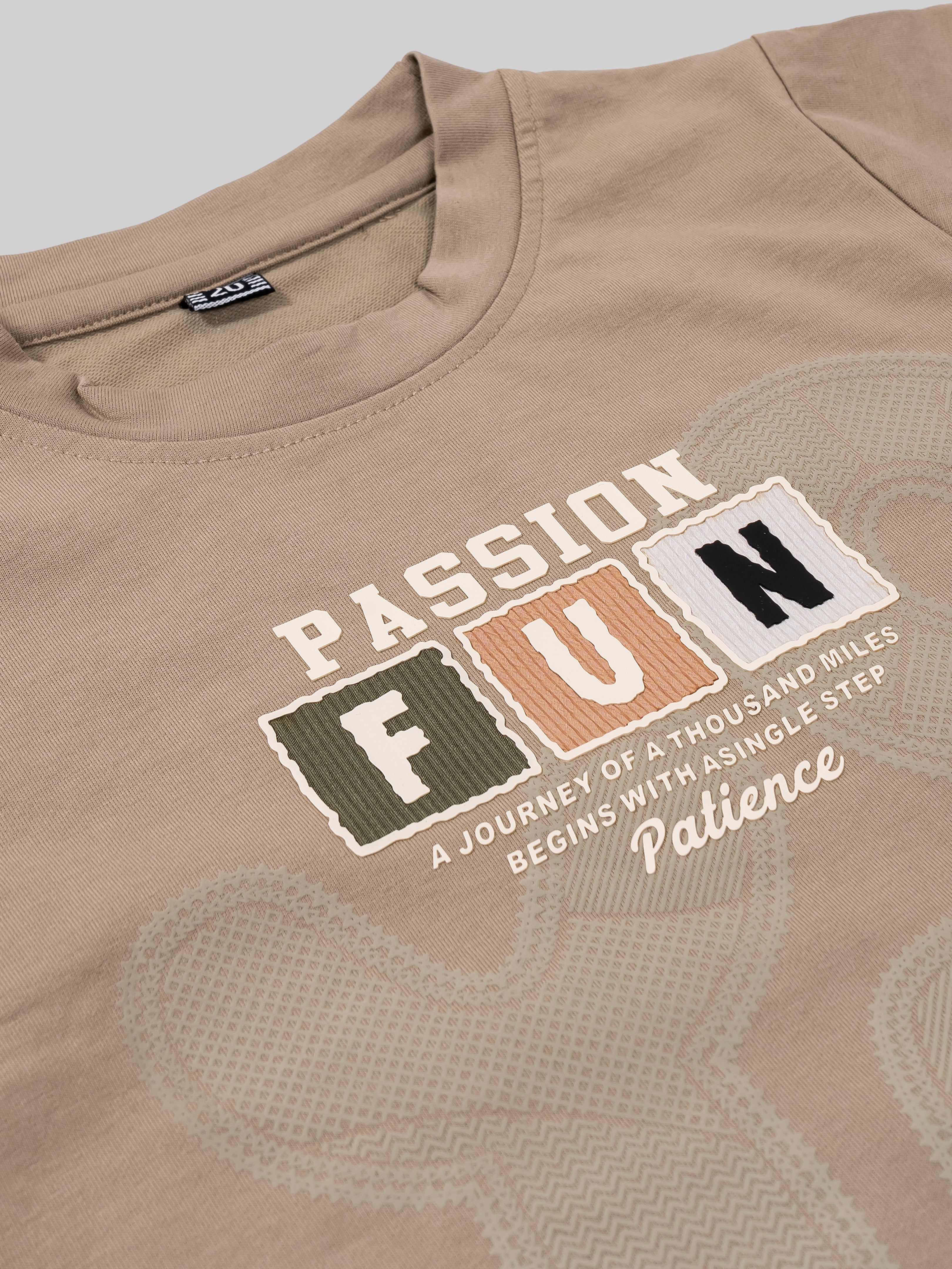 Kids Graphic Sweatshirt & Cargo Pants Set | Sand & Rust
