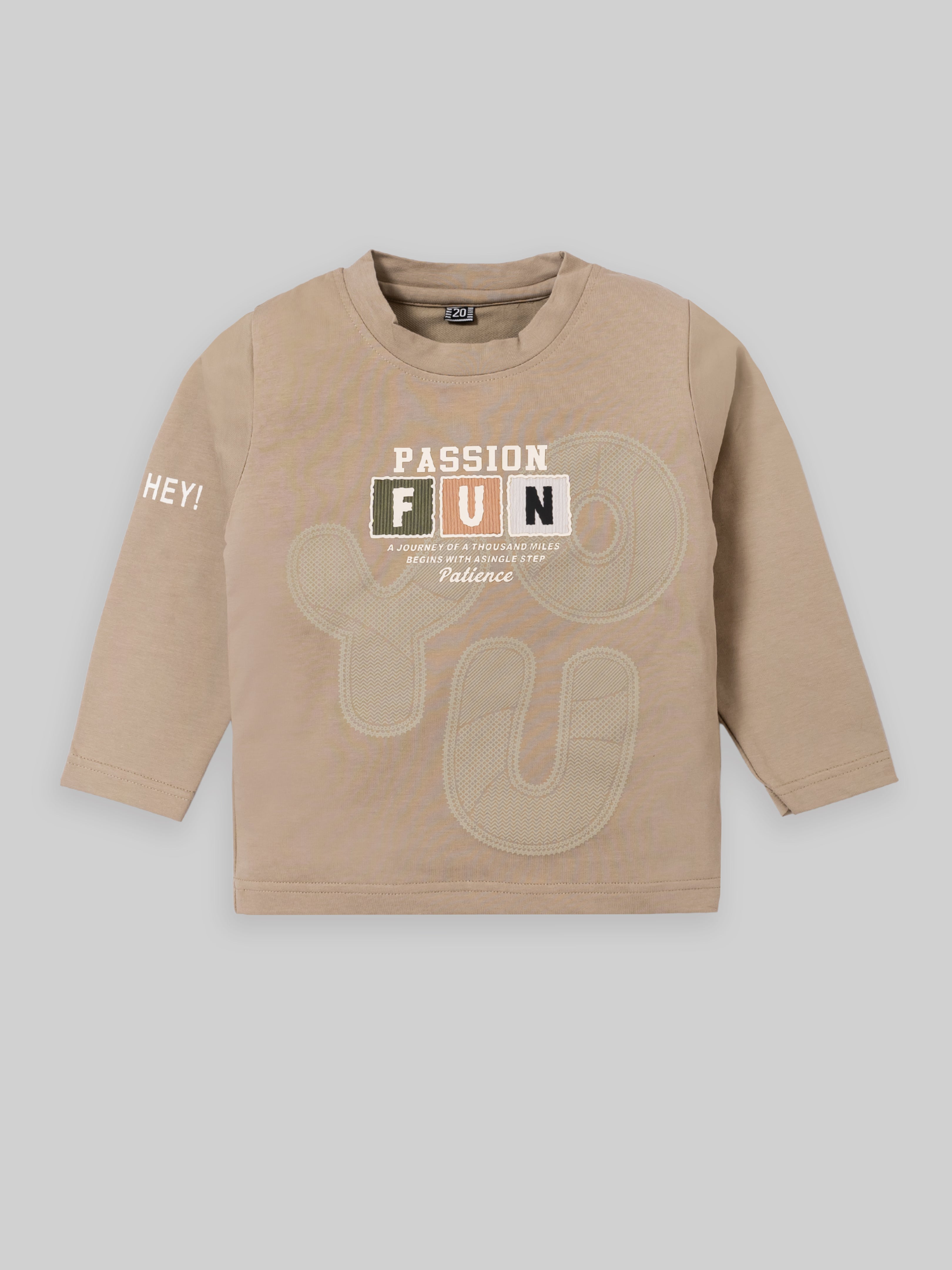 Kids Graphic Sweatshirt & Cargo Pants Set | Sand & Rust
