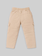 Boys Winter Outfit Set – Warm Sweatshirt & Thick Cargo Pants | Blue & Orange