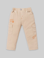 Boys Winter Outfit Set – Warm Sweatshirt & Thick Cargo Pants | Blue & Orange