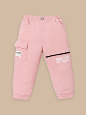 Boys Winter Outfit Set – Warm Sweatshirt & Pant | Black & Pink & Mint