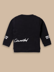 Boys Winter Outfit Set – Warm Sweatshirt & Pant | Black & Pink & Mint