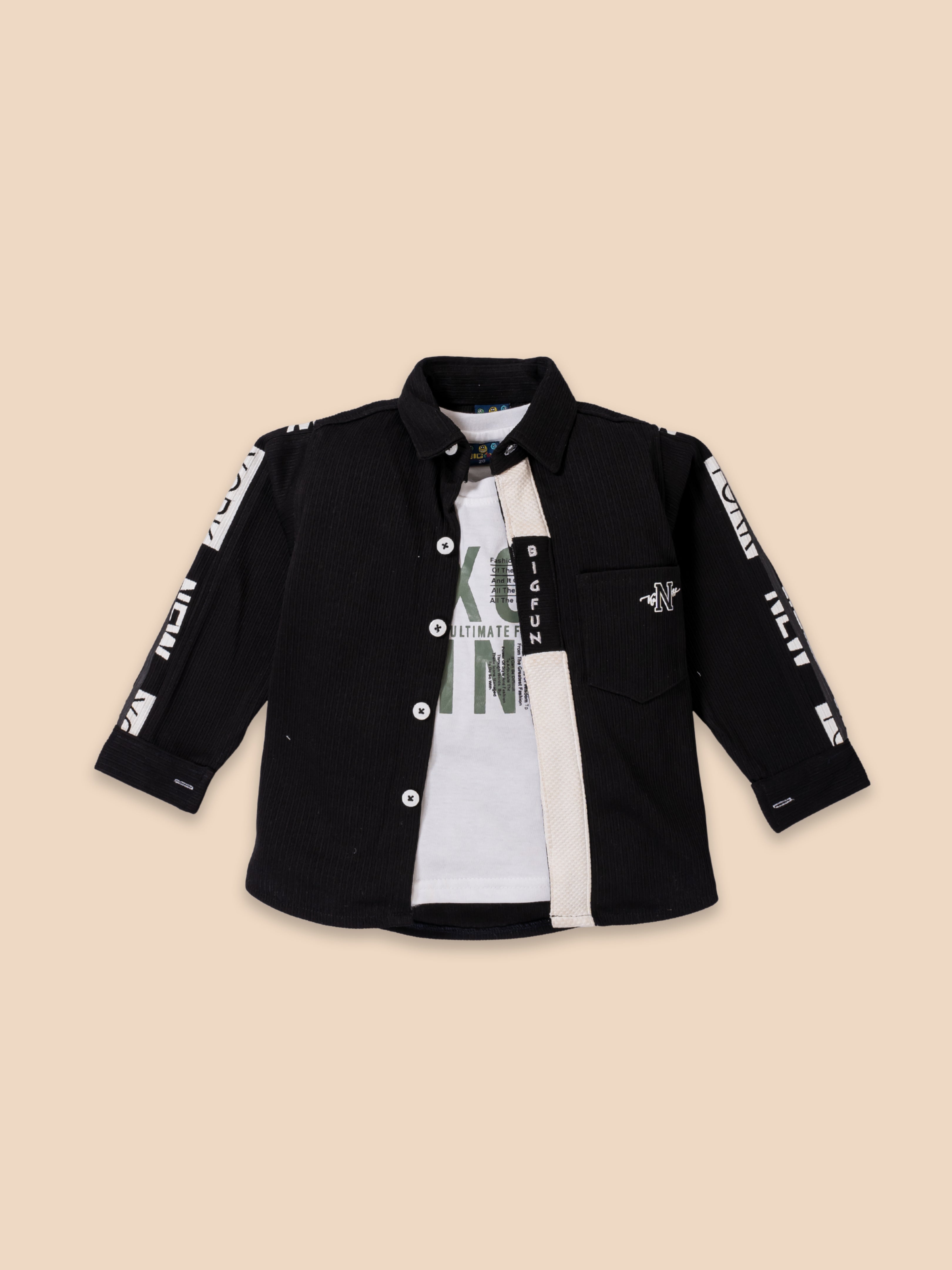 Cool Black Outfit Set for Boys