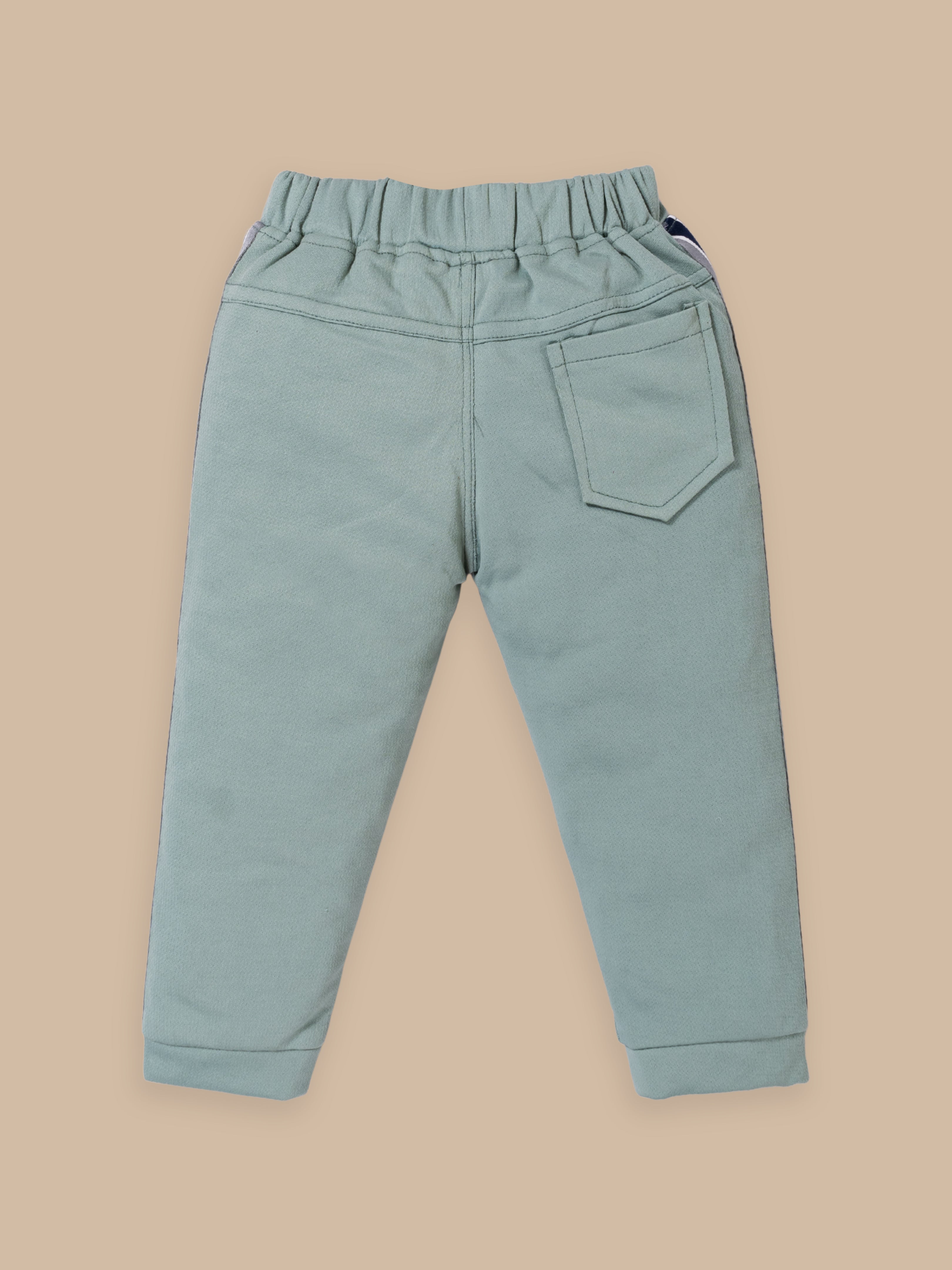Boy's Cotton Co-Ord Set for Boys | Beige & Green