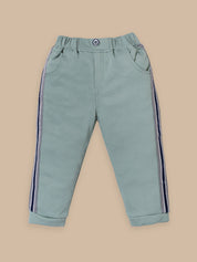 Boy's Cotton Co-Ord Set for Boys | Beige & Green