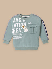 Boy's Cotton Co-Ord Set for Boys | Beige & Green