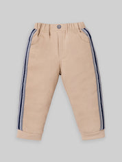 Boy's Cotton Co-Ord Set for Boys | Beige & Green
