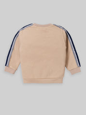 Boy's Cotton Co-Ord Set for Boys | Beige & Green