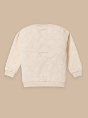 Toddler & Kids Outfit Set – Sweatshirt & Cargo Pant Set | Cream & Pink