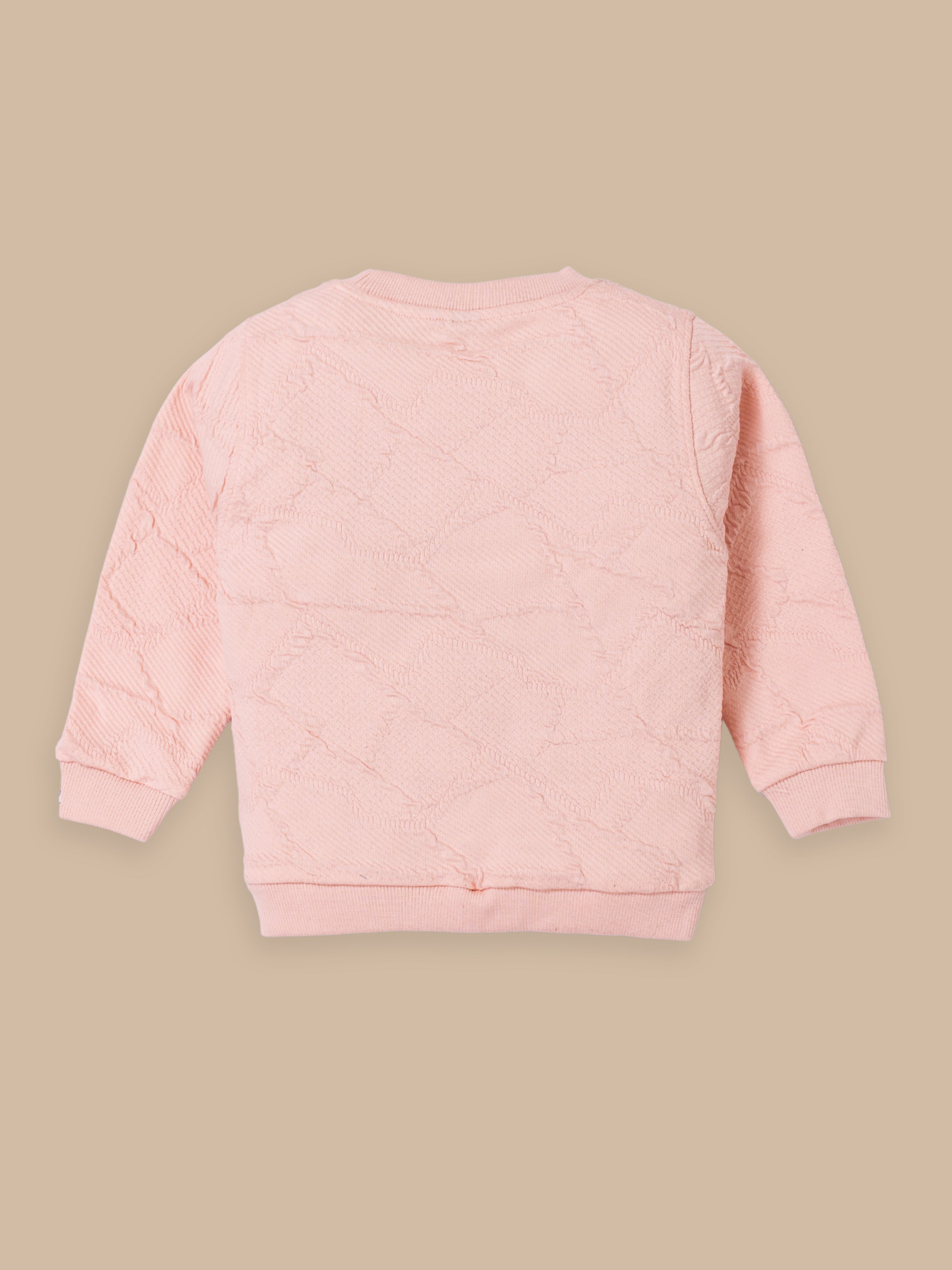 Toddler & Kids Outfit Set – Sweatshirt & Cargo Pant Set | Cream & Pink