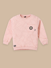 Toddler & Kids Outfit Set – Sweatshirt & Cargo Pant Set | Cream & Pink