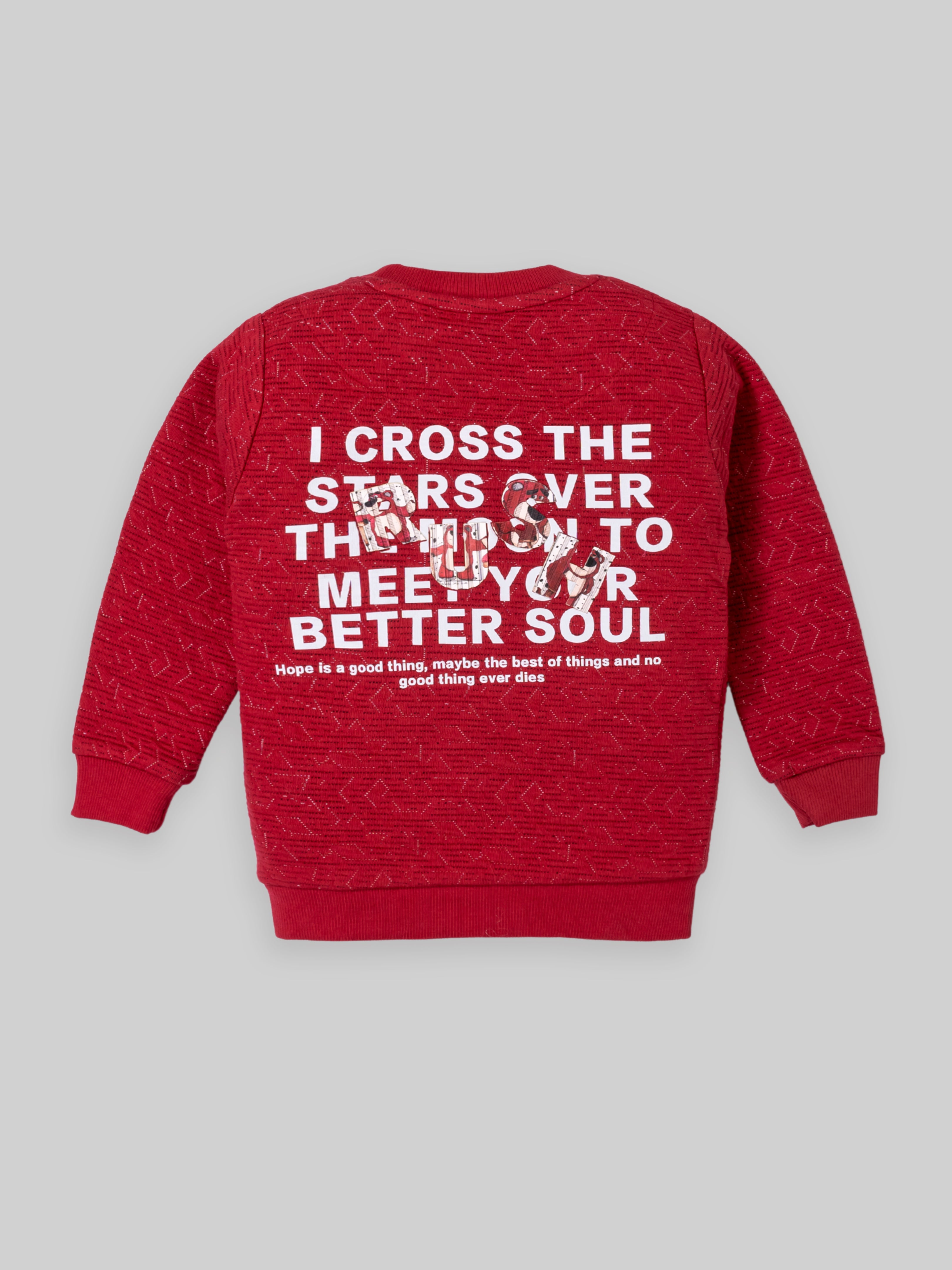 Boys Winter Sweatshirt & Full Pant Set | Navy & Red