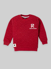 Boys Winter Sweatshirt & Full Pant Set | Navy & Red