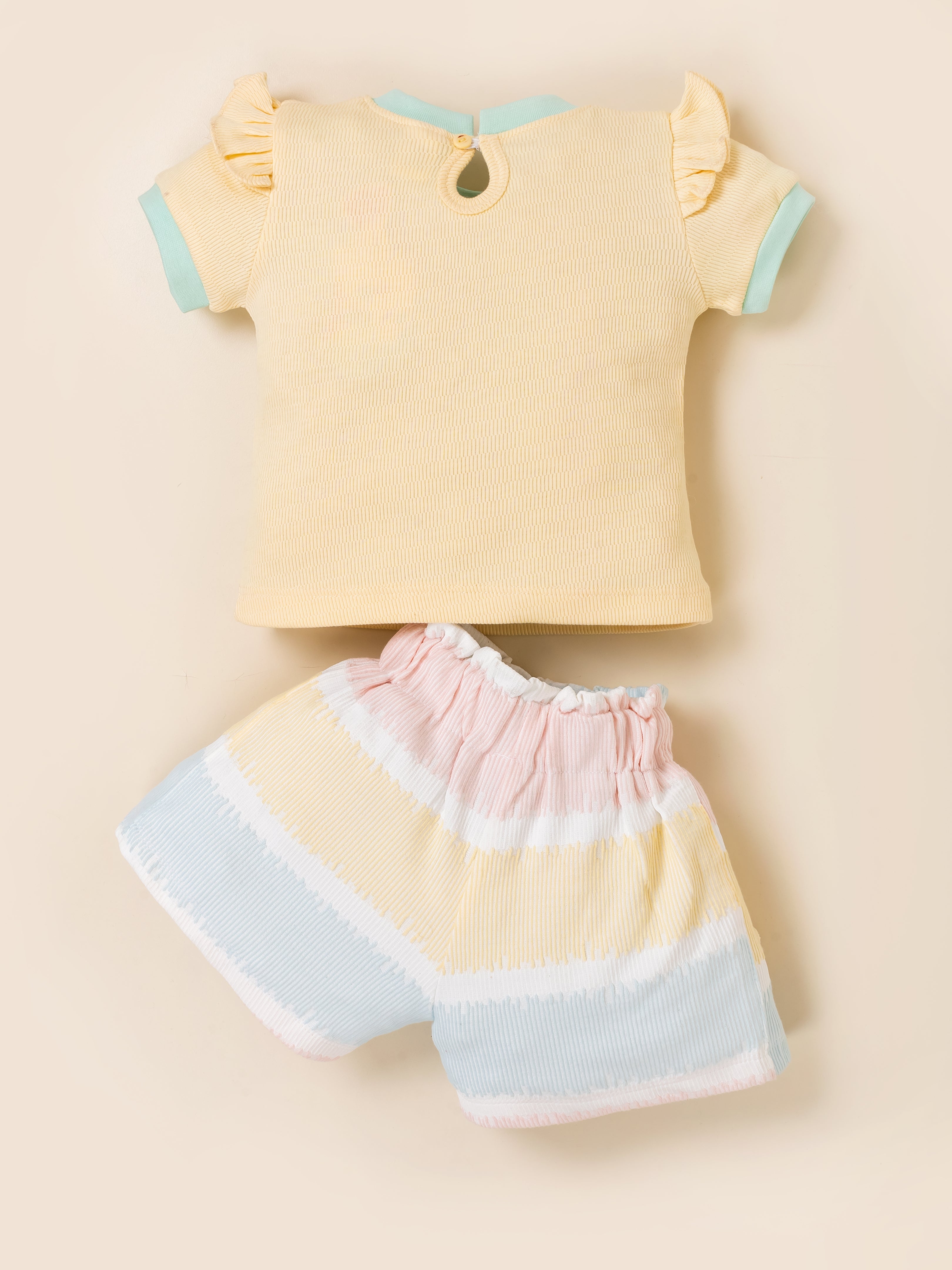 Infant Girls Cotton T-Shirt & Shorts Set
