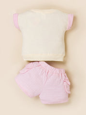 Baby Girl Cotton Top & Shorts Set