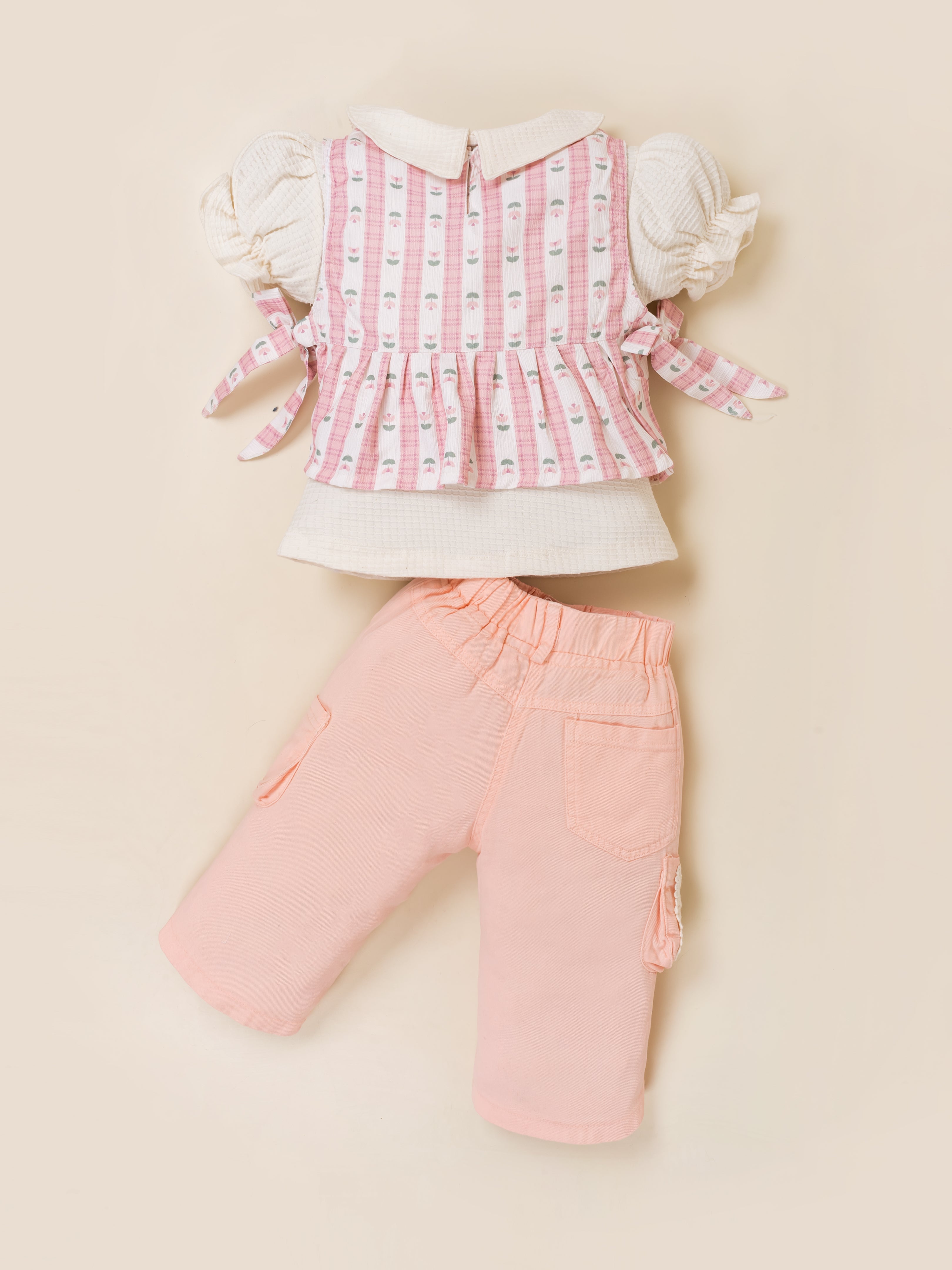 Girls Stylish Top & Capri Pant Set