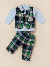 Baby Boy Plaid Vest & Trouser Set