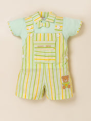 Toddler Boys' Citrus Stripe Overall & Polo Set