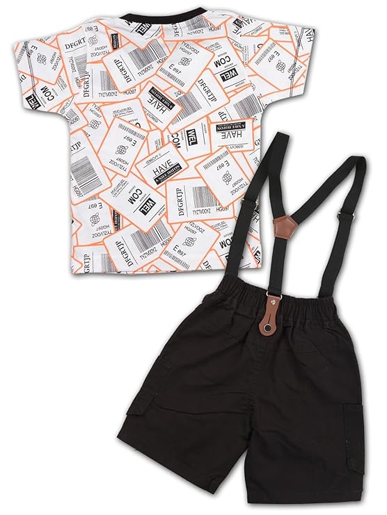 Kids Boys Cotton Round Neck Clothing Set