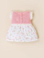 Baby Girls Sleeveless Floral Frock  with Panty Set