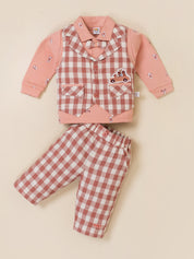 Baby Boys 3-Piece Checked Party Suit