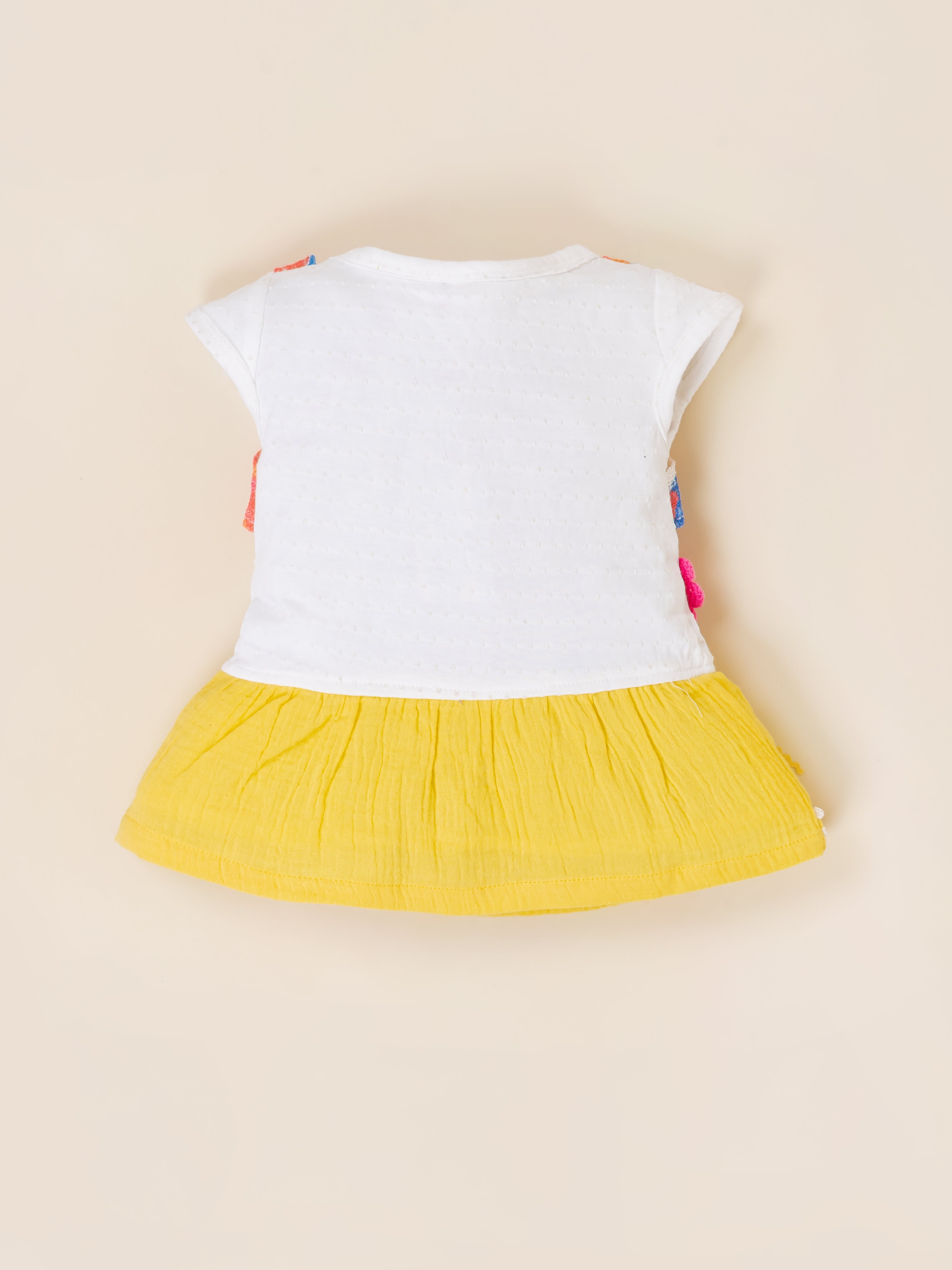 Baby Girls Flower Applique Frock with Panty Set
