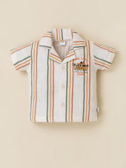 Baby Boys Striped Resort Shirt & Shorts Set